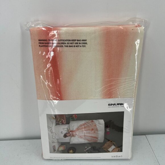 SNURK Princess Duvet Cover Set Twin Pink Ballgown‎ Dress Tiara Cotton Bedding - Picture 3 of 8